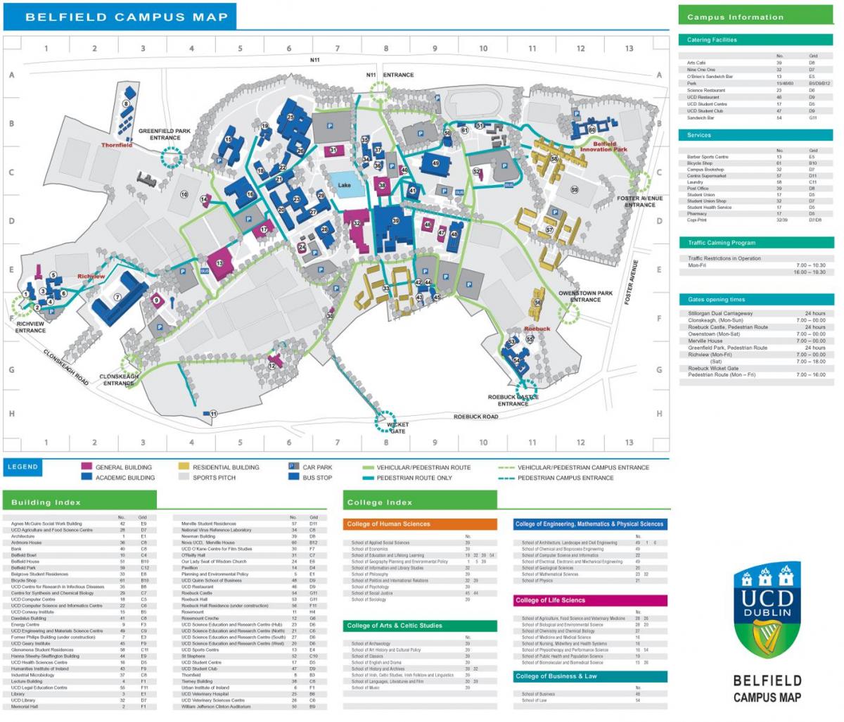 UCD ડબલિન નકશો