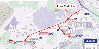 ડબલિન Luas નકશો
